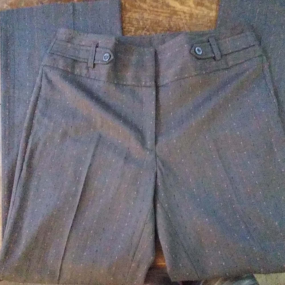 Grey multi-colored pinstripe dress pants